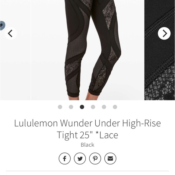 Lululemon Wunder Under High-Rise Tight 25" *Lace - Picture 9 of 9